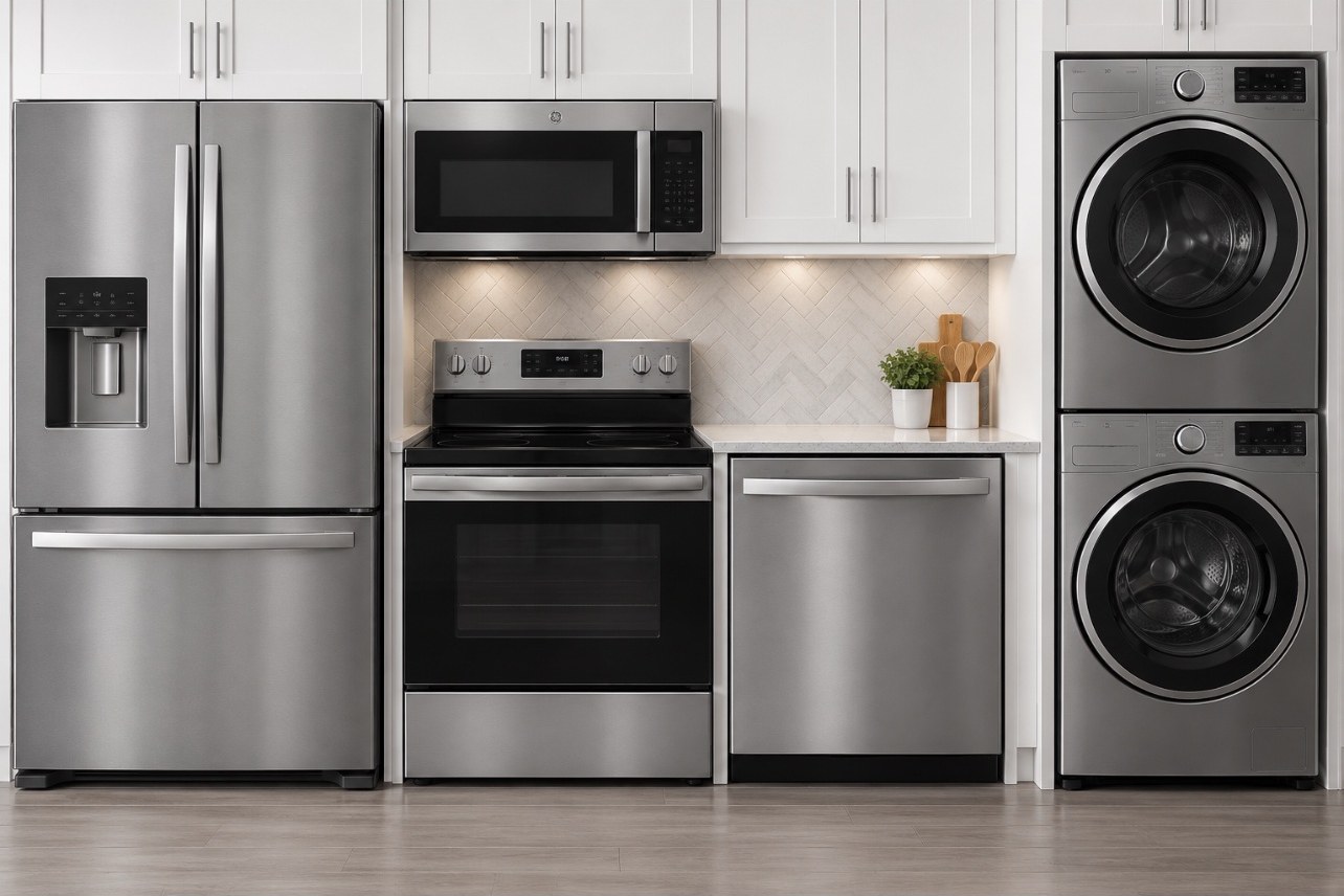 Stainless steel kitchen appliances at Racine Liquidators